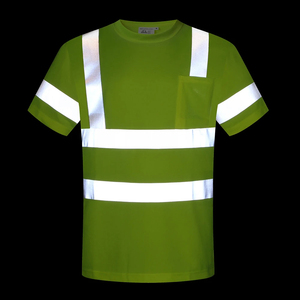 Camiseta de Manga Corta de Seguridad de Alta Visibilidad con Nuevo Diseño, Personalizable, para Trabajo Nocturno en Exteriores - Product Image 4