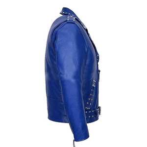 Veste en cuir pour femme, modèle tendance, vente en gros, veste unie en cuir pour filles, conception OEM, logo, vestes cloutées - Product Image 5