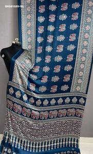 Collection Premium de Saris en Soie Douce avec Broderie Gajji, Travail Miroir et Imprimé Ajrakh – Collection de Mode Féminine du Fabricant - Product Image 5