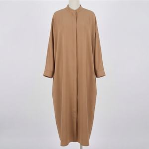 Nouvelle Abaya musulmane toutes saisons pour femme, modèle à manches longues, col en V, longueur cheville, élégante, en mousseline légère. - Product Image 1