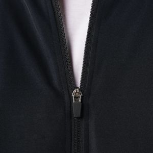 Men's Black Full Zip Training Jacket Lightweight Athletic Sportswear Warm Up Top Long Sleeve Fitness Activewear Outerwear - Product Image 3