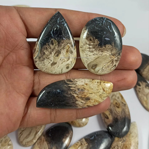 Wholesale Bulk Price Supply Hand Polished Plum Root Agate Cabochons Flat Stones Crystals Natural Necklace Jewelry Making - Product Image 1