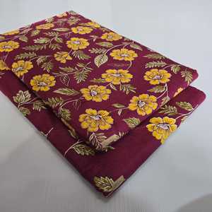 Top Bottom Unstitched Woven Jaipuri Printed Denim Fabric Set | 60x60 | 1 Batch 5m Top 5m Bottom | Girls Boys Suit | Home Textile - Product Image 5