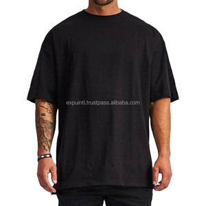 เสื้อยืด320gsm 300gsm 280gsm ของ230gsm เสื้อยืดโอเวอร์ไซส์ผ้าคอตตอน100เปิดไหล่ตกแบบกำหนดเอง - Product Image 1