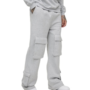 Hot Sale <b>Men's</b> Loose <b>Baggy</b> <b>Trousers</b> High Quality Cotton Mid Waist Straight Plain Style Casual Custom <b>Men</b> <b>Baggy</b> <b>Trousers</b> 2026 - Product Image 2