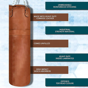 Saco de Boxeo Premium Colgante para Entrenamiento, Construcción Absorbente de Impactos, Material Duradero para Deportes, Velocidad y Potencia, OEM - Product Image 6