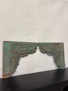 Panel de arco de madera tallado a mano antiguo |   Marco Arquitectónico Decorativo de Pared Estilo Mughal con Diseño de Puerta India Vintage para Decoración del Hogar - Product Image 4