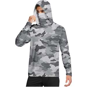 Sudadera de Pesca con Capucha y Protección Solar UPF 50, Transpirable, de Poliéster, Ligera y de Secado Rápido, Blanca - Product Image 4