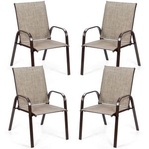 Ensemble de 2 chaises de salle à manger d'extérieur avec accoudoirs, meubles de jardin - Product Image 4