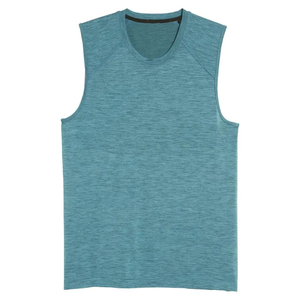 Camiseta sin Mangas de Punto para Hombre, Cuello Alto, Color Sólido, Estilo Casual, 100% Poliéster, Transpirable, ODM - Product Image 4