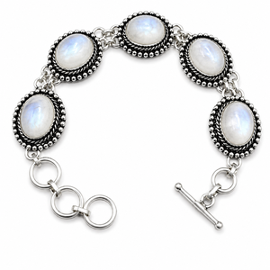Pulsera de Piedras Preciosas Hecha a Mano, Plateada, Estilo Boho Vintage, Ajustable, Joyería de Moda para Mujer, Precio al por Mayor - Product Image 2
