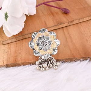 Handcrafted Floral Boho Jute Rope <b>Necklace</b> Earrings & <b>Ring</b> Set for Women 20inches Gift - Product Image 3