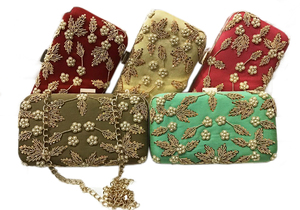 Sac à main en treillis de diamants avec chaîne, élégant pour les soirées et les fêtes, CSIBC361 - Product Image 5