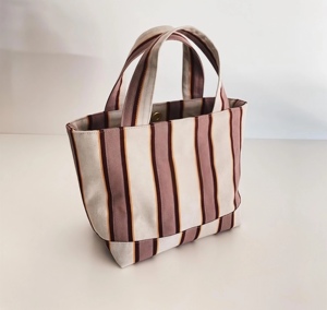 Handmade Folding Canvas Tote Bag EcoDari Medium High Quality Hand Length Handle Eco-Friendly Natural Color Grocery Shopping - Product Image 5