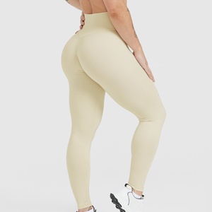 Women's Solid <b>Seamless</b> <b>Leggings</b> High Quality Yoga Pants Breathable Quick Dry Plus Size Elastic Waist OEM Wholesale - Product Image 2