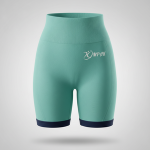 กางเกงขาสั้นออกกำลังกายเอวสูง ยกกระชับสะโพก สำหรับโยคะ ฟิตเนส ปั่นจักรยาน เอวยางยืด แห้งเร็ว ระบายอากาศได้ดี - Product Image 1