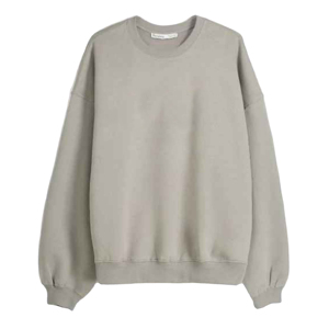 Sudadera Oversize de Cuello Redondo para Mujer, Color Sólido, Hombros Caídos, Manga Larga, Tejido de Algodón, Ropa de Otoño - Product Image 1