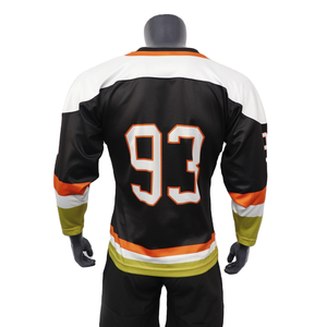 Men's Custom Sublimated Ice Hockey Jersey Three Quarter Sleeve Moisture Wicking Polyester Regular Fit Adult Team Uniforms - Product Image 3