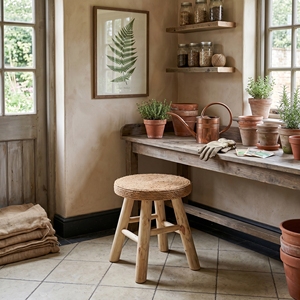 Teak Branch Wood <b>Stools</b> Natural Round Dining Chair Premium Handcrafted Balinese Accent Small Bench Interiors Furniture - Product Image 3