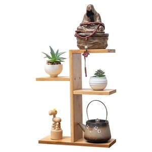 Pine Wood Tiered Wall Hanging Plant Stand Succulent Display <b>Planter</b> Wholesale India - Product Image 3