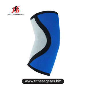 Genouillère de compression en néoprène respirante à enfiler universelle unisexe bleu-gris - Product Image 1