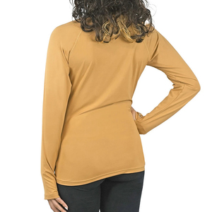 Camiseta de Protección Solar de Manga Larga para Mujer, Color Amarillo Mostaza, para Todas las Estaciones, Ligera, de Secado Rápido, para Natación, 2026 - Product Image 3