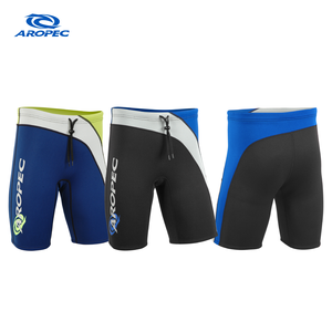 Pantalones Cortos de Neopreno Aropec de 2 mm, Pantalones de Traje de Buceo con Bloques de Color, Cierre de Hebilla Externa, Costuras Planas, Equipo de Surf y Buceo - Product Image 1