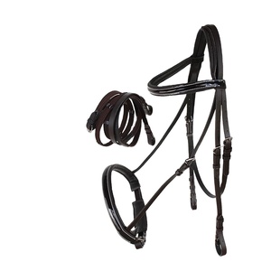 Caballo Inglés Marrón Multiusos Trail Cuero Brida Riendas - Product Image 1