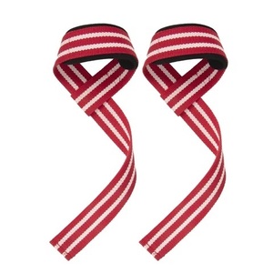 OEM Custom Made Double Stripe Weightlifting Wrist Wrap Cotton <b>Webbing</b> Elastic <b>Strap</b> Adjustable High Stretch Strength Training - Product Image 6
