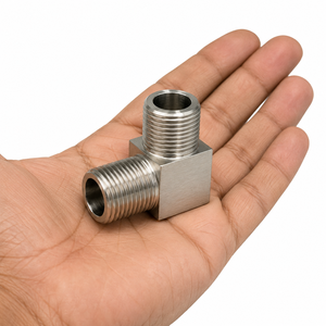 Raccord coudé à 90 degrés en acier inoxydable 304, filetage mâle-femelle, usinage CNC, pour connexion de conduites d'eau, d'huile et de gaz - Product Image 4