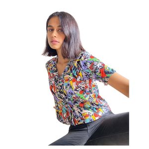 Chemises Hawaïennes en Coton Imprimées Multicolores pour Femmes et Filles Girl Gang - Product Image 3
