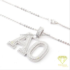Collar con Colgante de Letra del Alfabeto AO Premium, Diseño Detallado, Joyería Brillante de Moda, Accesorio para Venta al Por Mayor - Product Image 4