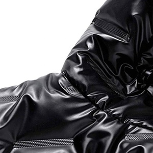 Men's High Quality Custom Puffer Jacket for Men Fashion Shiny Multicolor <b>Winter</b> <b>Coat</b> Direct Casual Style <b>Thick</b> Polyester Wadding - Product Image 4