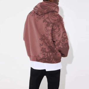 Service OEM, vente en gros, sweats à capuche pour hommes, hiver, impression numérique unie, couleur personnalisée, tissu en polaire léger polyester/coton - Product Image 2