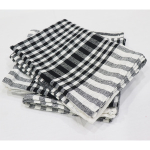 ผ้าเช็ดครัวคุณภาพสูง ราคาดีที่สุด ผ้าฝ้าย 100% ลายตาราง ชุดผ้าเช็ดครัว ราคาถูกที่สุดจากอินเดีย - Product Image 3