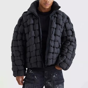 ASTURBAN WEAR 2026 Custom Men's Winter Puffer Jacket <b>Stand</b> Collar Zipper Front Logo High Quality Breathable Polyester/Nylon - Product Image 6