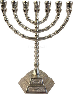 Menorah Theme Metal T-<b>Light</b> Holders Candelabra Candlesticks Multi <b>Branch</b> Indoor Home Decor Designs Metal Candle Holders - Product Image 2