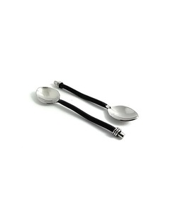 Juego de servidores de ensalada de metal en caja de regalo de lujo para bodas, aniversarios y regalos de inauguración de casa. - Product Image 1