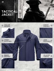 Chaquetas de Senderismo Impermeables con Capucha y Cierre, Cuello Alto, Teñidas, para Otoño, Unisex, Tallas Grandes, con Logotipo Personalizado - Product Image 6