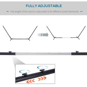 Soporte Ajustable de Metal para Hamaca, para Uso en Interiores y Exteriores, Estructura de Hierro Negro, Tela de Algodón, Portátil y Resistente - Product Image 5