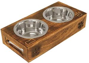 Multipurpose Wooden Pet Feeding <b>Stand</b> Suitable For Dogs Cats Food Water And Home Organization Needs - Product Image 3