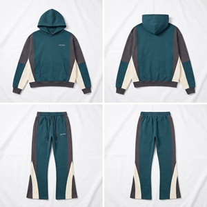 Conjunto Deportivo Casual para Hombre, Estampado, Transpirable, de Invierno, con Capucha, Chaqueta y Pantalones con Cierre Completo, 2 Piezas, Elástico en 4 Direcciones - Product Image 2