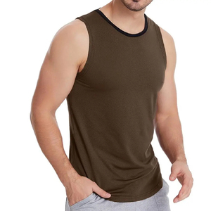 Men's Hip Hop Hoody Tank Top ODM Custom Graphic Print Knitted Cotton Sleeveless Streetwear Gym Tee Summer Fashion 2025 - Product Image 6