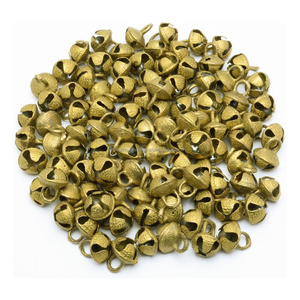 ชุดกระดิ่งทองเหลืองชุบโลหะ 100 ชิ้น ขนาด 8 มม. งานศิลปะพื้นบ้านแบบวินเทจ พิมพ์ลายดิจิทัล สไตล์ยุโรป สำหรับตกแต่งบ้าน - Product Image 1