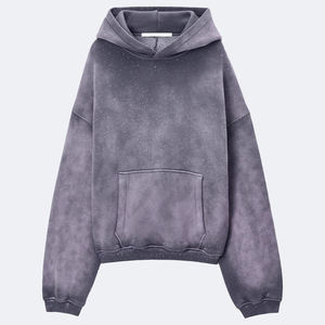 Sudaderas con Capucha para Hombre, 100% Algodón, con Pedrería, Estilo Oversize, Personalizadas, Lavado Ácido, Estampado Puff, Bolsillos, Alta Calidad 2026 - Product Image 4