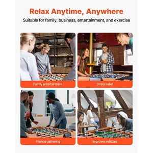 Mesa de Futbolín Plegable Resistente de 42 Pulgadas, Tamaño Estándar, para Interiores, para el Hogar, la Familia o la Sala de Juegos - Product Image 5