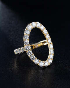 IGI/GIA Lab Grown Vintage 14K oro amarillo boda/anillo de compromiso corte redondo diamante Unisex perfecto aniversario y regalo de fiesta - Product Image 2