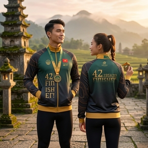 Custom Finisher <b>Jacket</b> Marathon Running Training <b>Jacket</b> Lightweight Sportswea 95% Cotton 5% Spandex Breathable Sportswear - Product Image 4