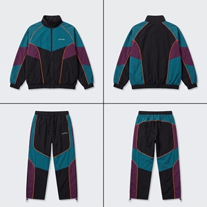 OEM Custom Windbreaker Tracksuit Set <b>Kids</b> Nylon Jacket Pants School Sports Bulk - Product Image 1