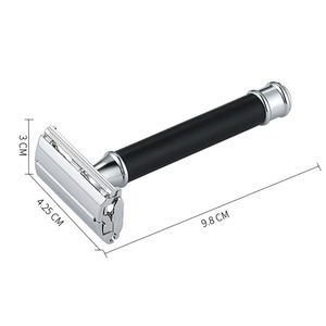 Heavy Duty Short Handle Men's Wet Shaving Safety Razors Custom logo Changeable Blade Stainless Steel Double Edge Blade Razor - Product Image 3